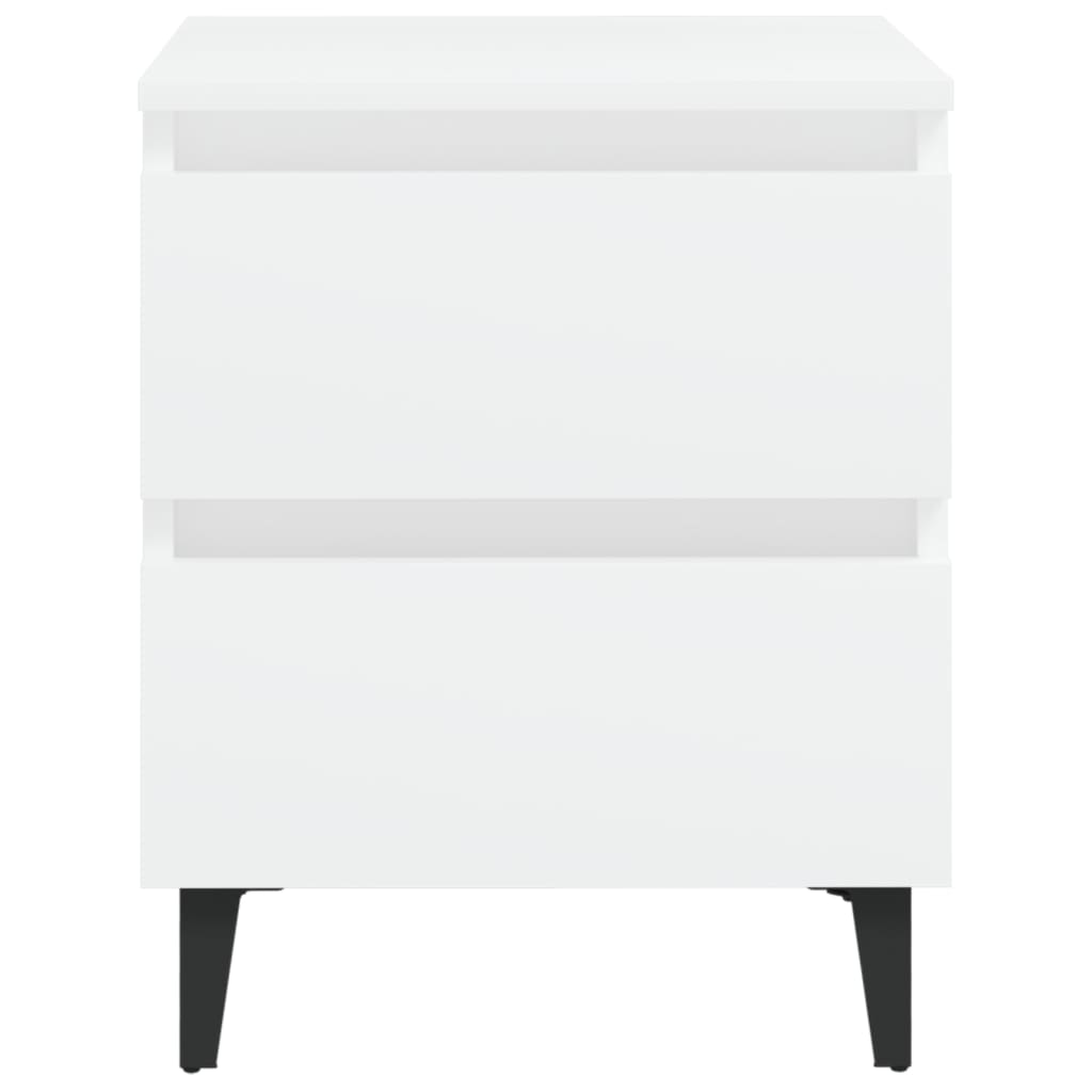 vidaXL Нощни шкафчета, 2 бр, бели, 40x35x50 см, ПДЧ
