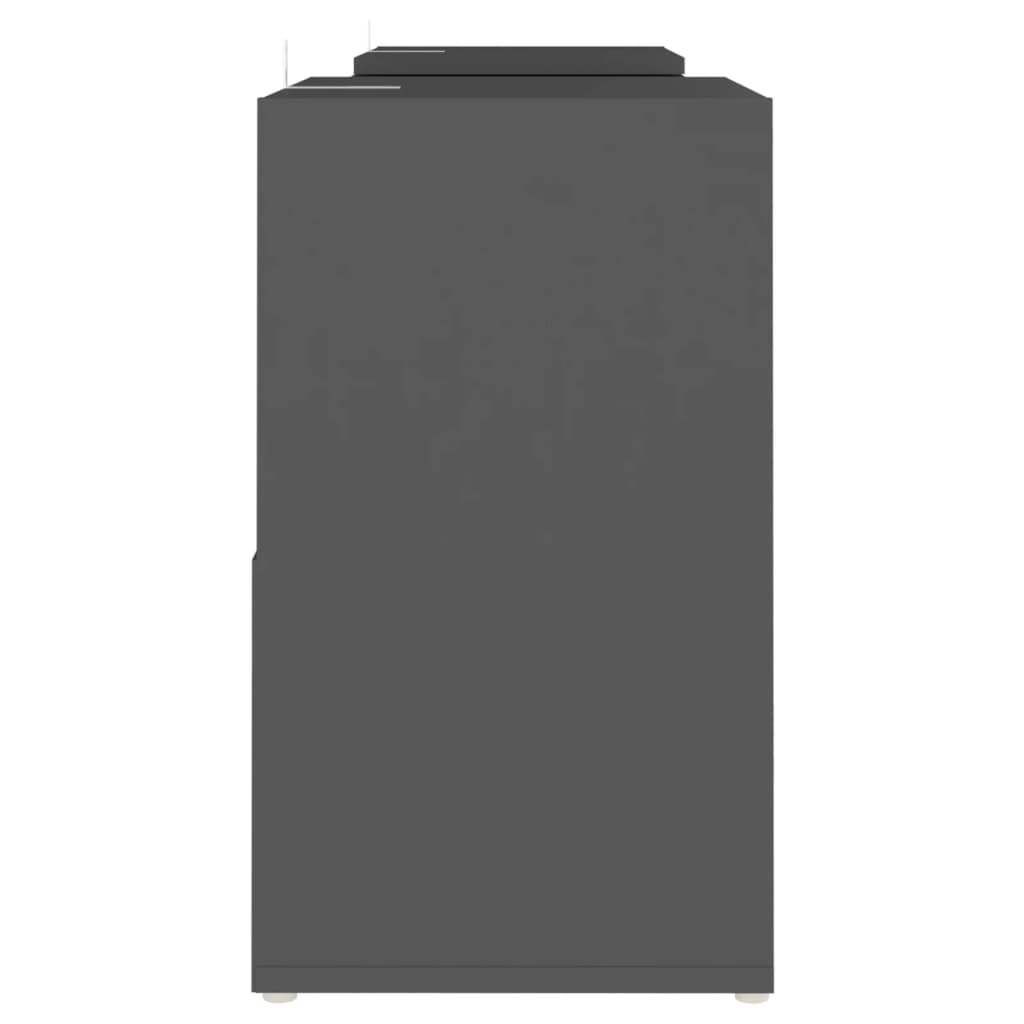 vidaXL ТВ шкаф, сив, 104x30x52 см, ПДЧ