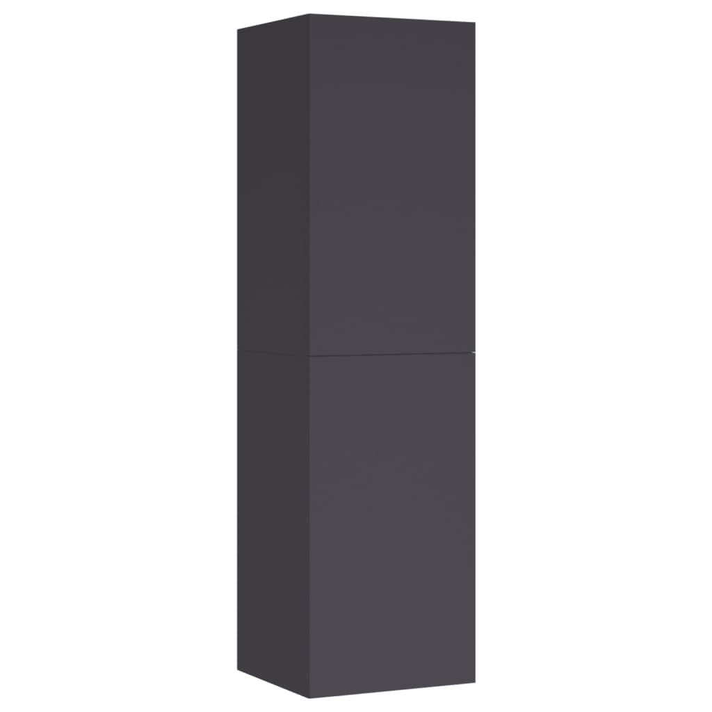 vidaXL ТВ шкафове, 2 бр, сиви, 30,5x30x110 см, ПДЧ