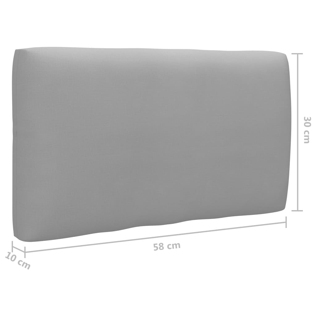 vidaXL Палетен комплект с възглавници 4 части бор със сива импрегнация