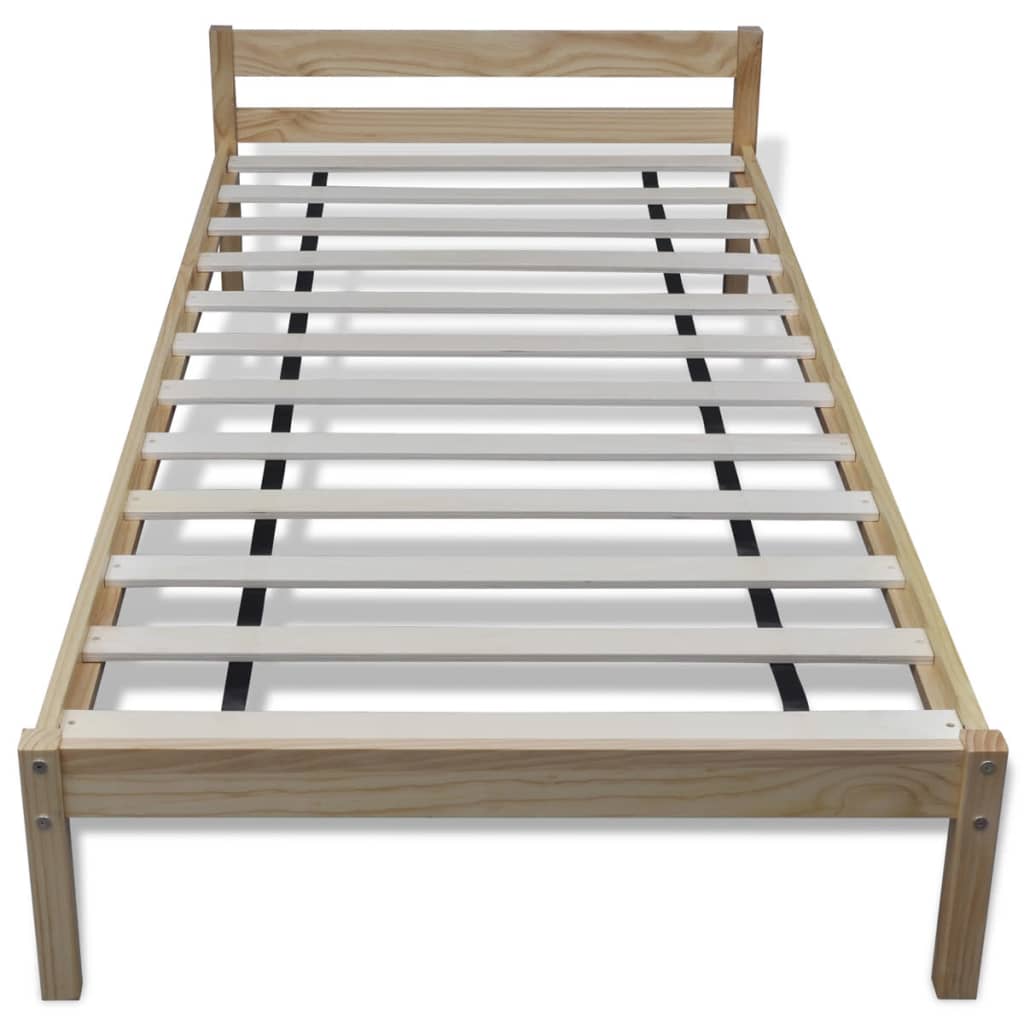 vidaXL Рамка за легло, борова дървесина масив, 90x200 cм