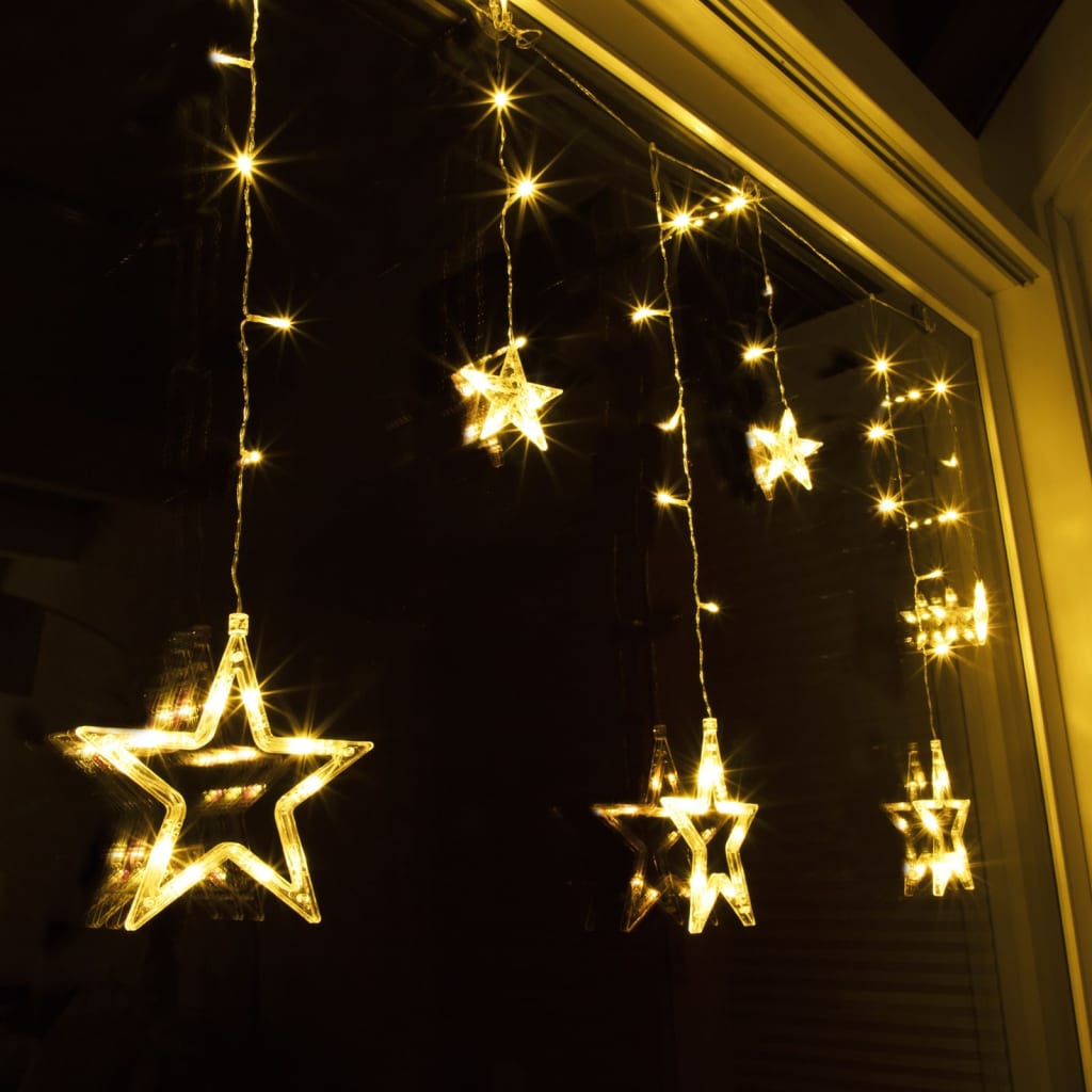 HI Светеща завеса със звезди Fairy с 63 LED