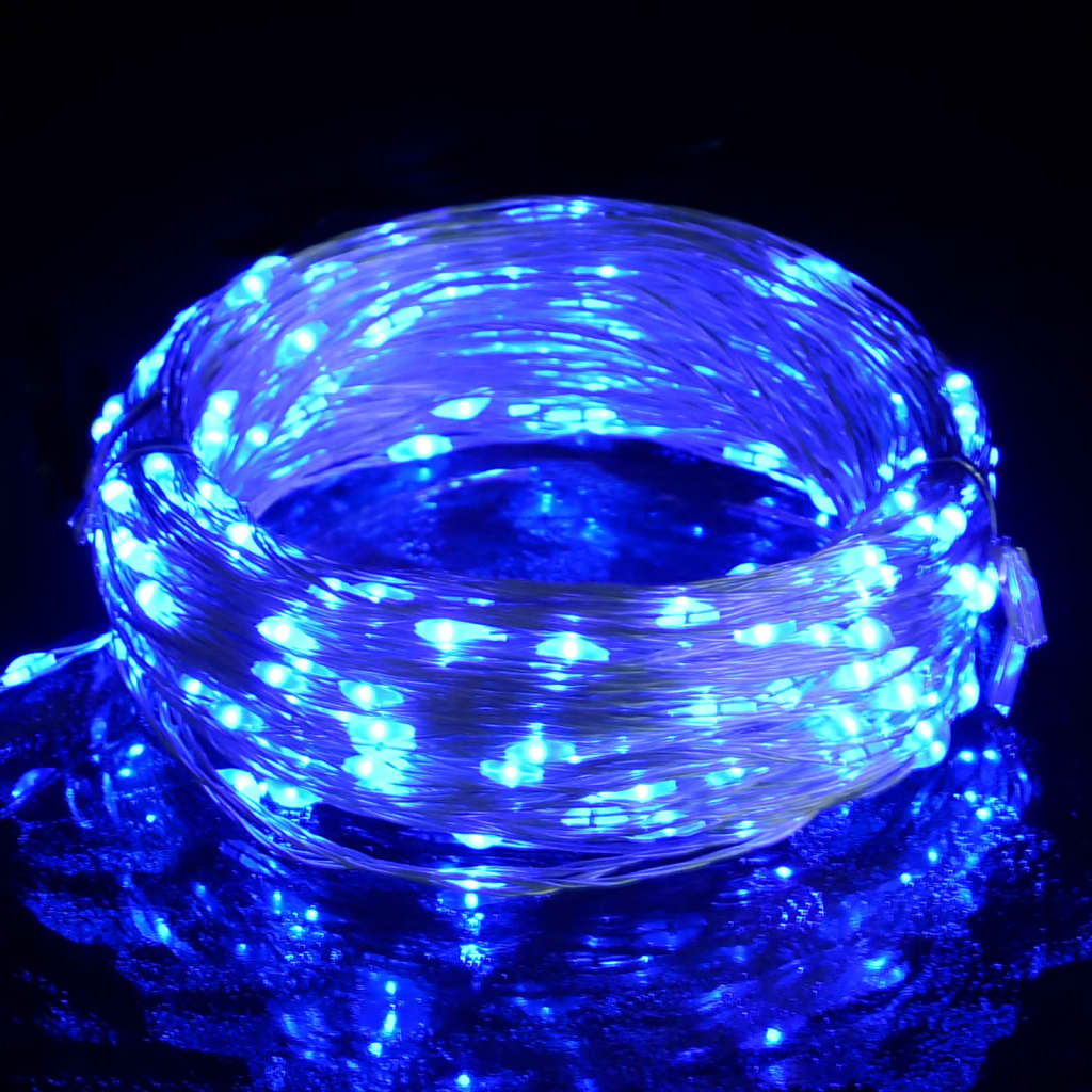 vidaXL LED стринг с 300 LED синьо 30 м