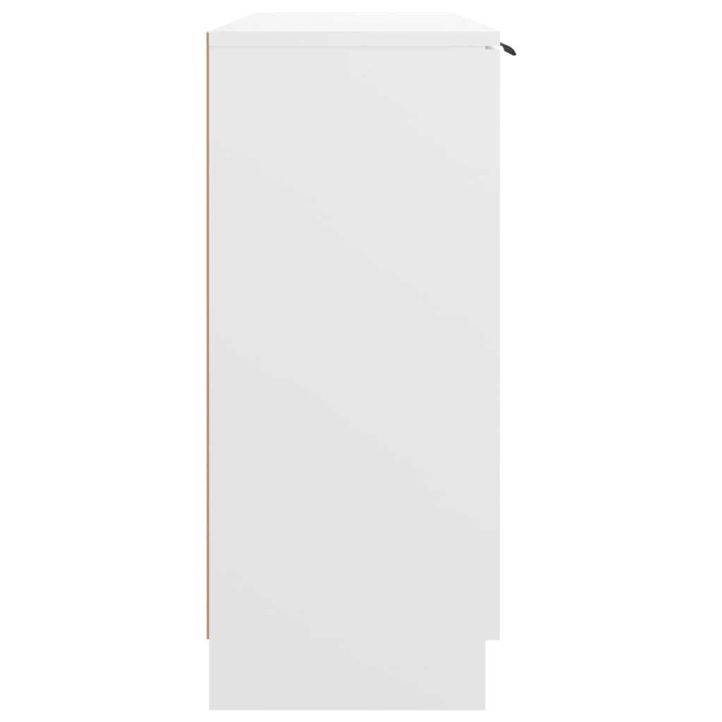 vidaXL Сайдборд, бял, 90,5x30x70 см, инженерно дърво