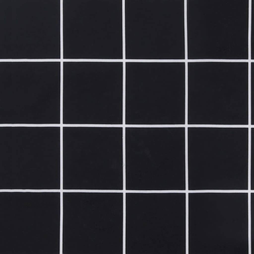 vidaXL Палетна възглавница, черно каре, 50x50x12 см, текстил