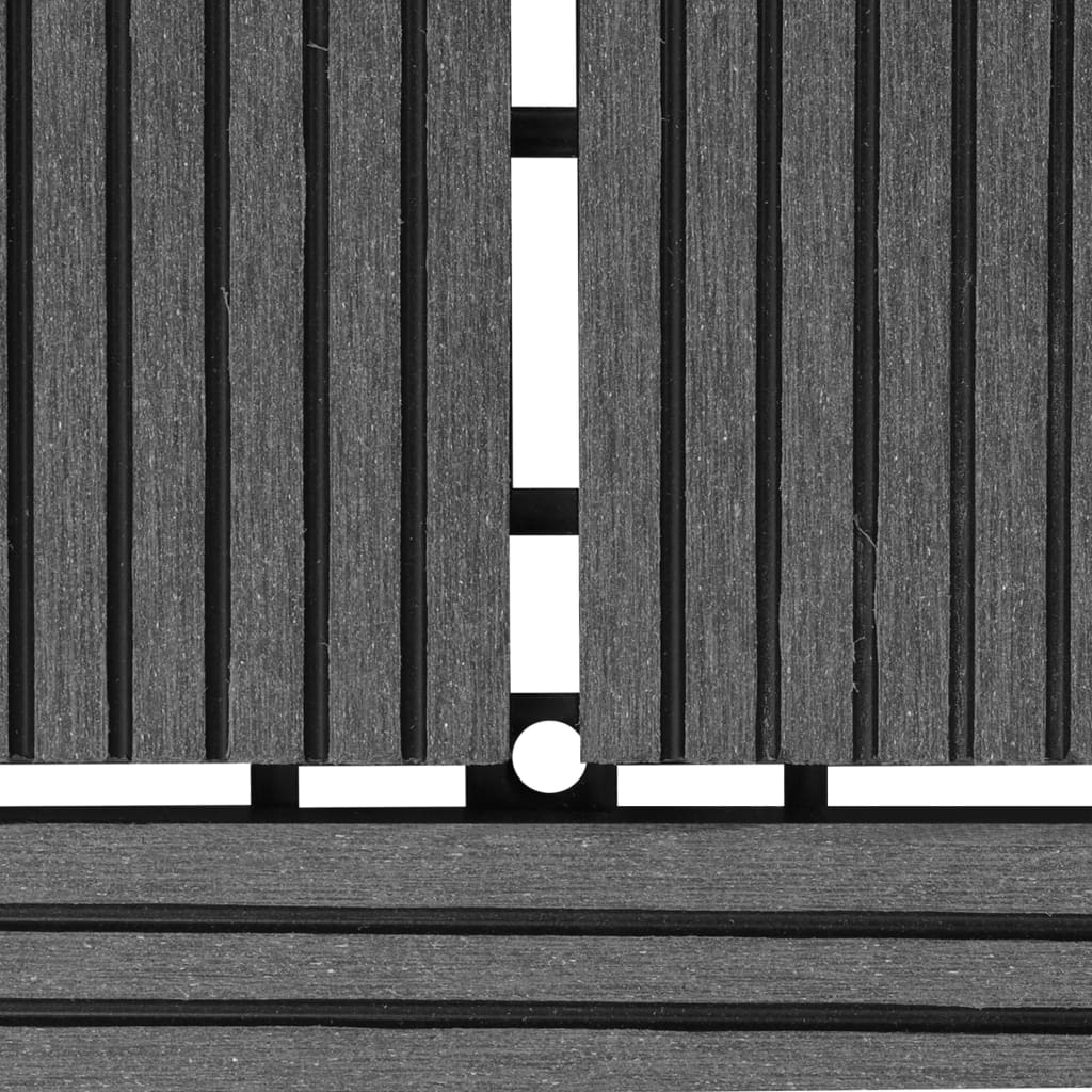 WPC декинг плочки за 1 кв. м, 11 бр, 30 x 30 см, сиви