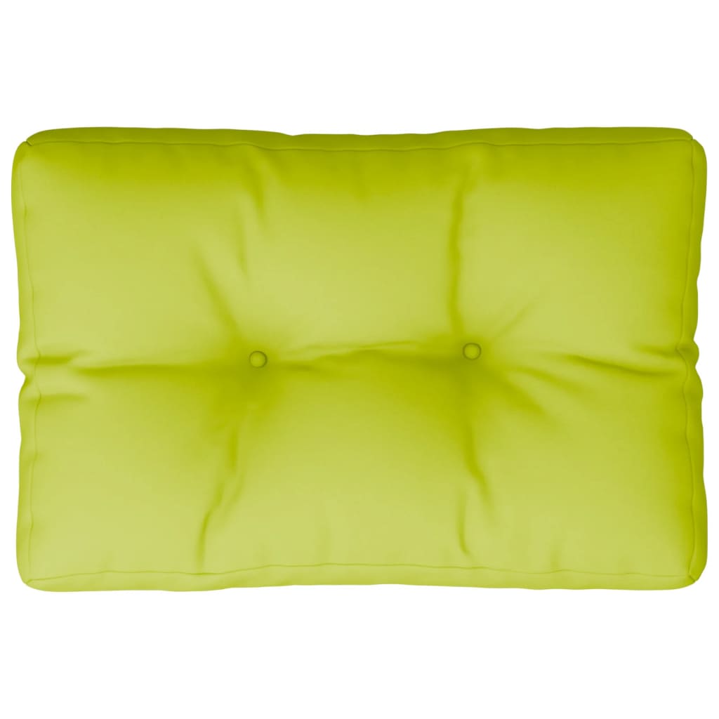 vidaXL Палетна възглавница, яркозелена, 60x40x12 см, текстил