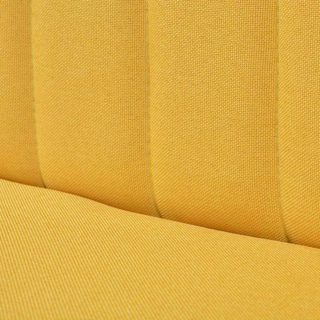 vidaXL Диван, плат, 117x55,5x77 см, жълт