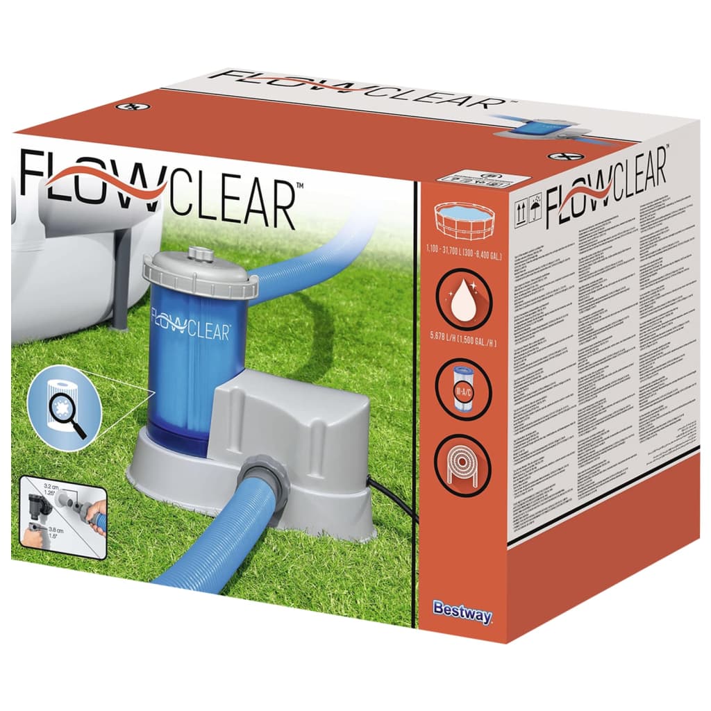 Bestway Flowclear Прозрачен патрон филтър помпа