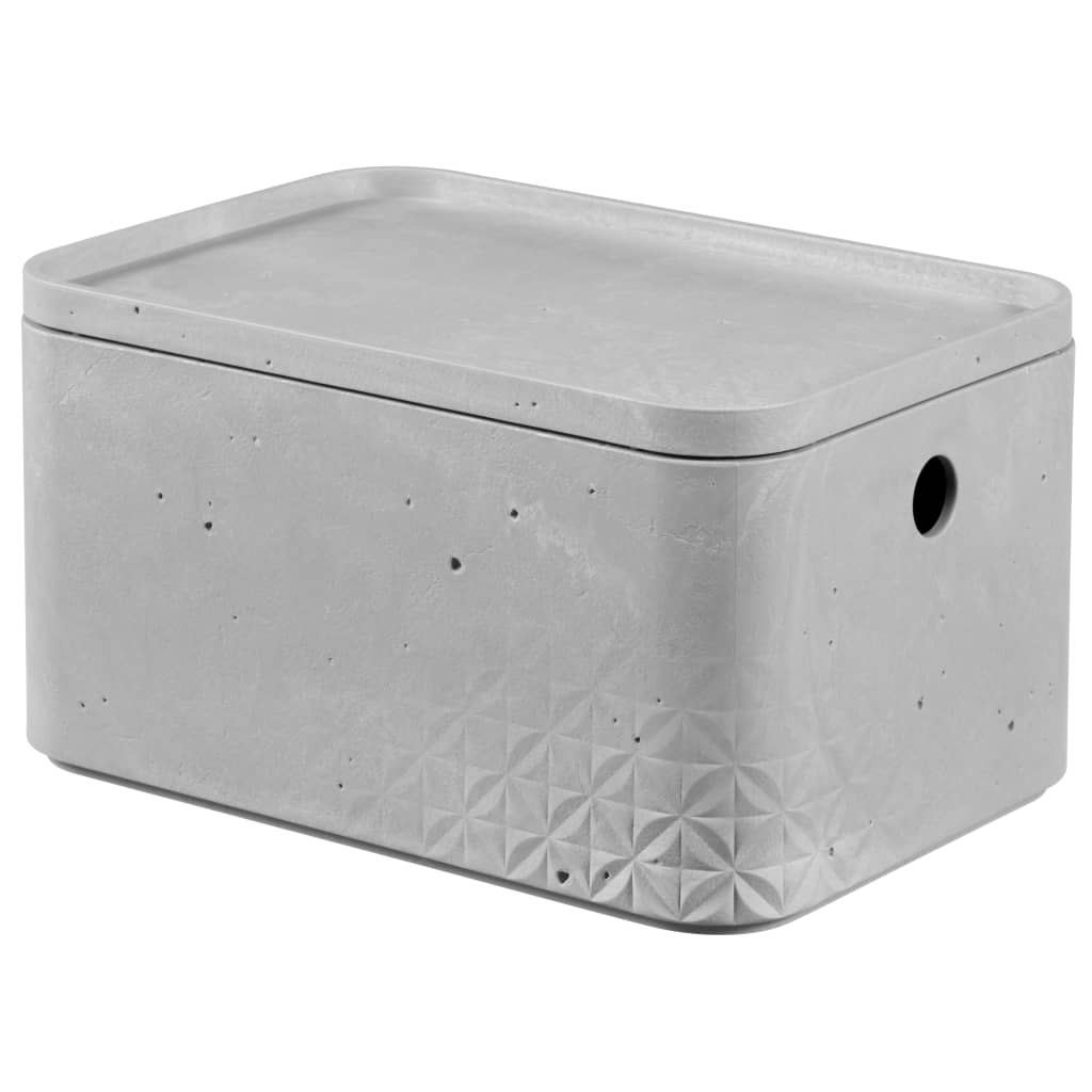 Curver Кутии за съхранение с капак Beton, 3 бр, размер M, светлосиви