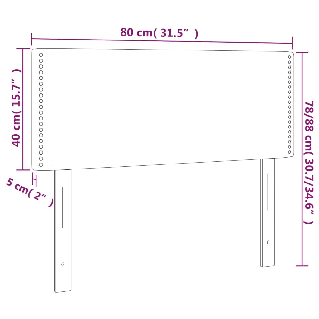 vidaXL Горна табла за легло, тъмнокафява, 80x5x78/88 см, плат