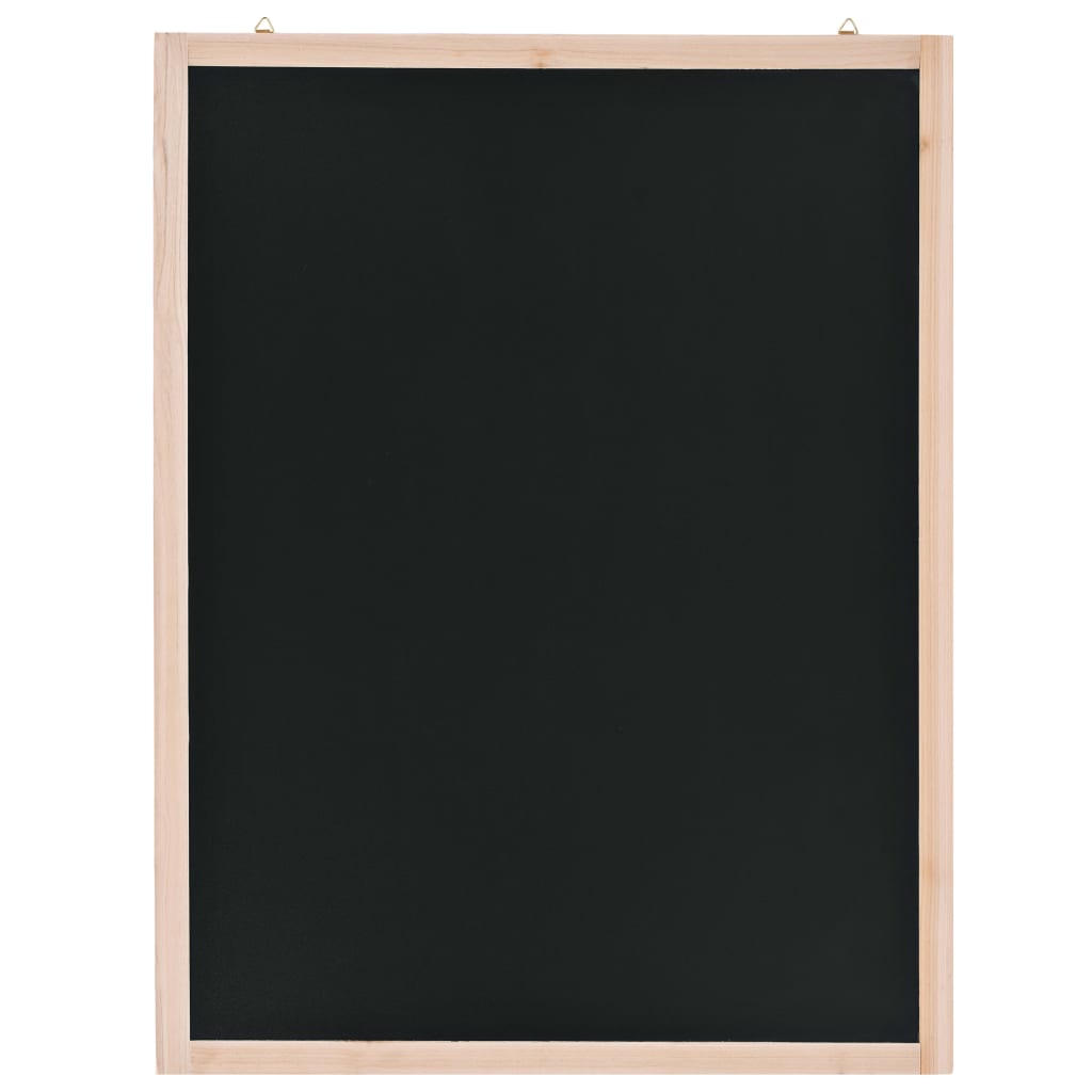 vidaXL Черна дъска за стена, кедрово дърво, 60x80 см