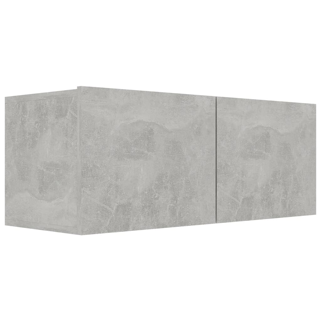 vidaXL ТВ шкафове, 3 бр, бетонно сиви, ПДЧ