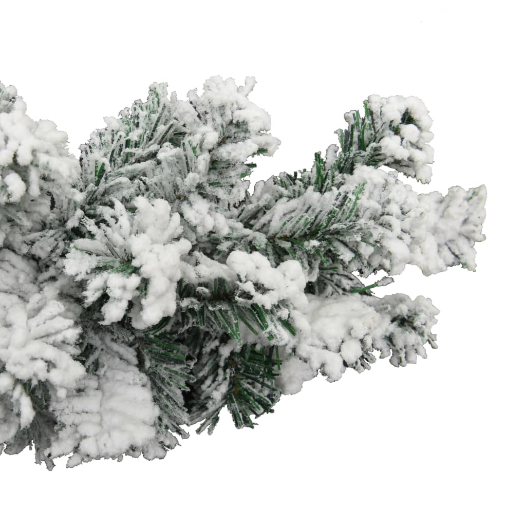vidaXL Коледен гирлянд със сняг, зелен, 10 м, PVC