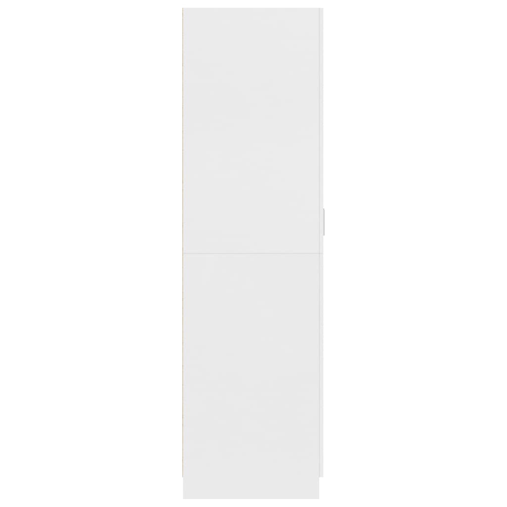 vidaXL Гардероб, бял, 80x52x180 см, ПДЧ