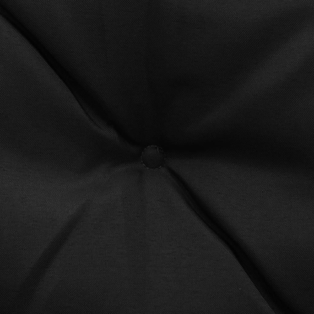 vidaXL Възглавници за градинска люлка, 2 бр, черни, 50 см, текстил