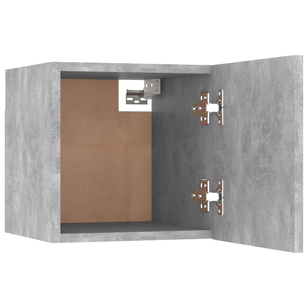 vidaXL Нощно шкафче, бетонно сиво, 30,5x30x30 см, ПДЧ