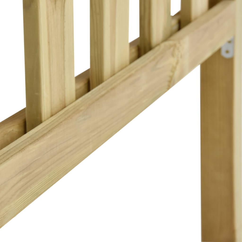 vidaXL Градинска ограда с 2 стълба, импрегниран бор, 182x130 см