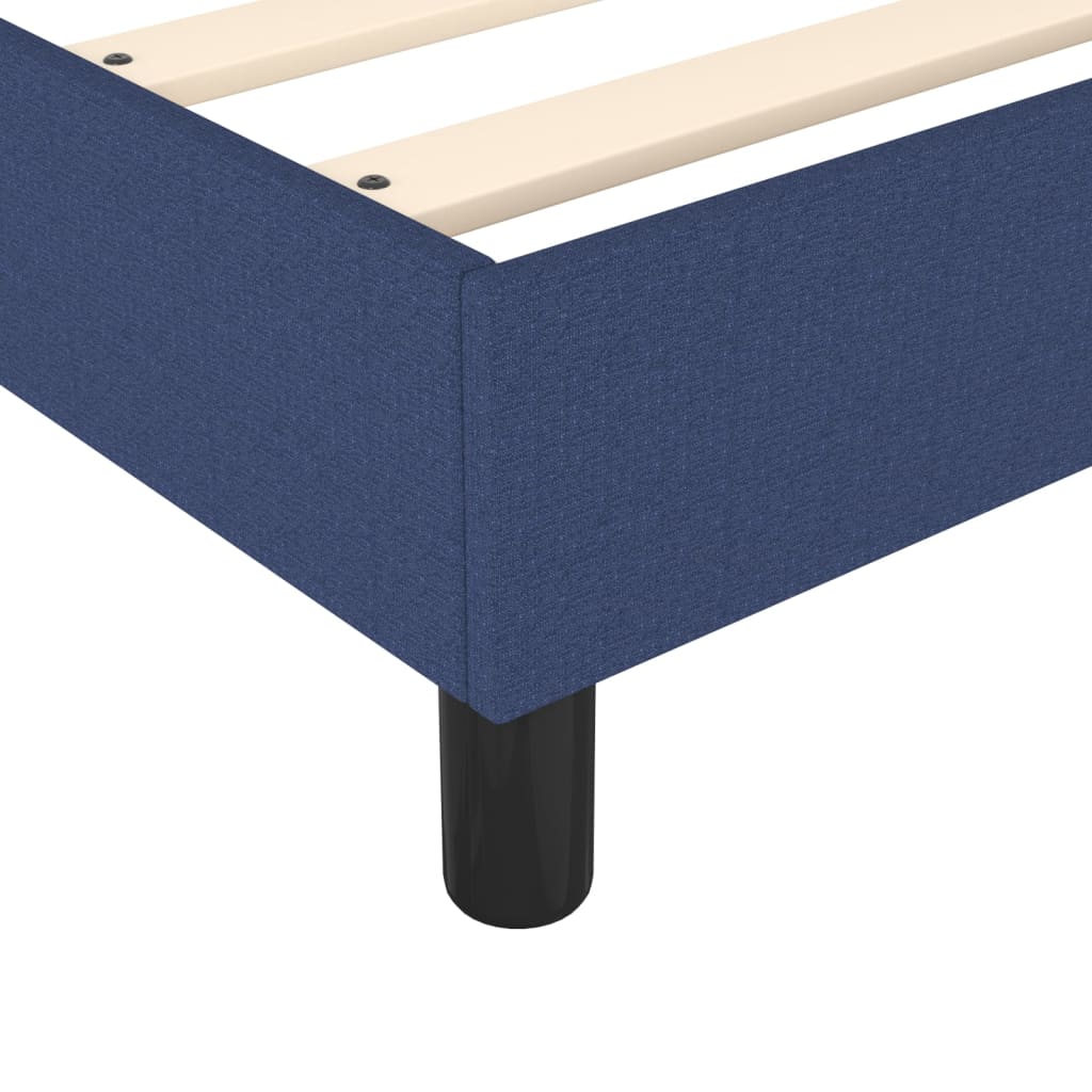 vidaXL Боксспринг рамка за легло синя 200x200 см плат