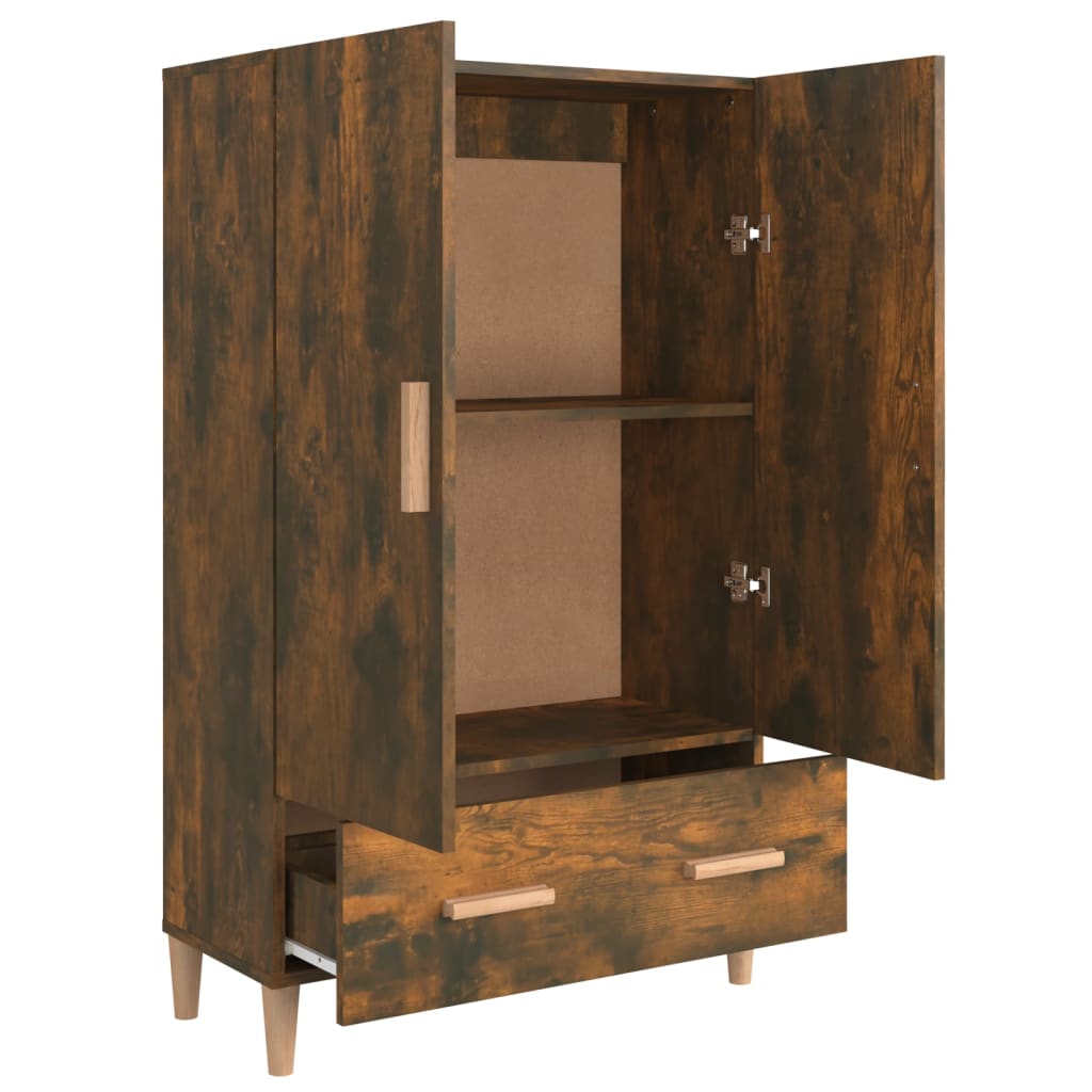vidaXL Висок шкаф, опушен дъб, 70x31x115 см, инженерно дърво