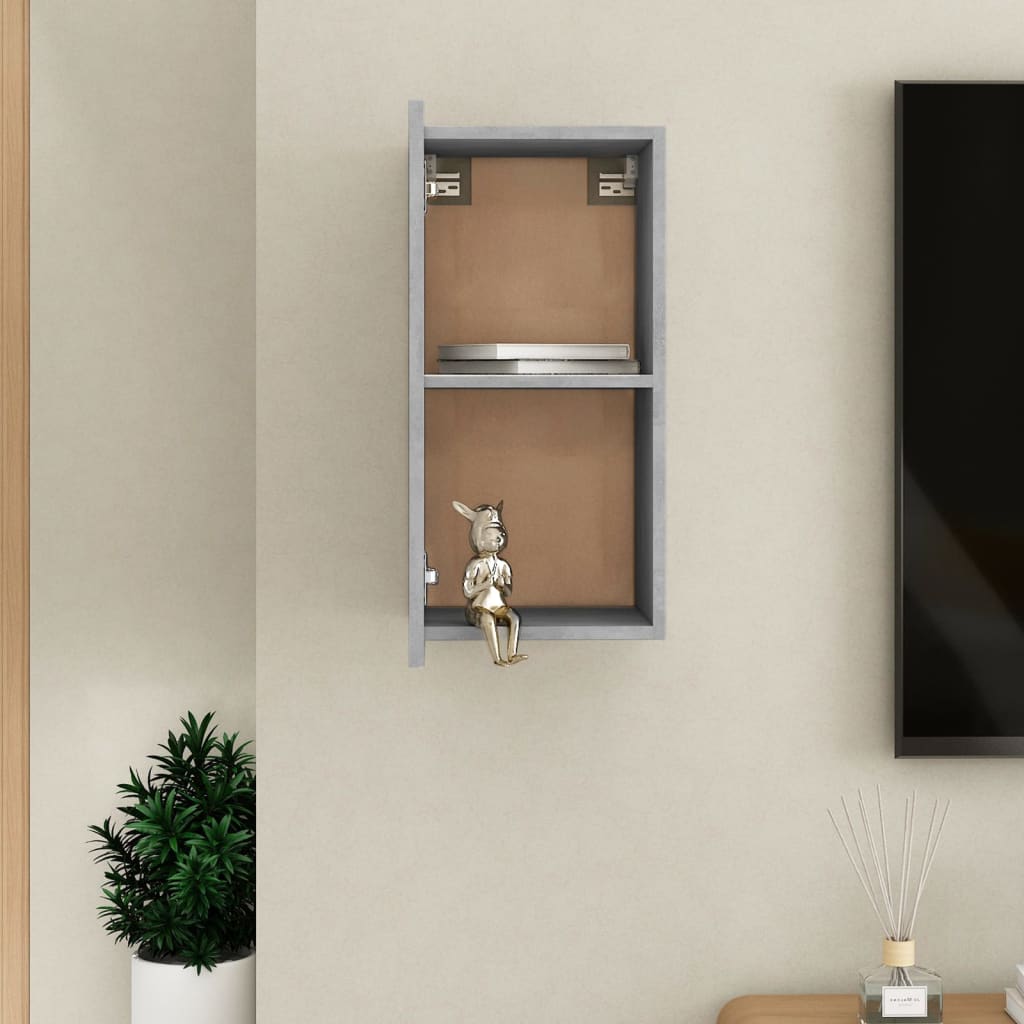 vidaXL ТВ шкаф, бетонно сив, 30,5x30x60 см, ПДЧ