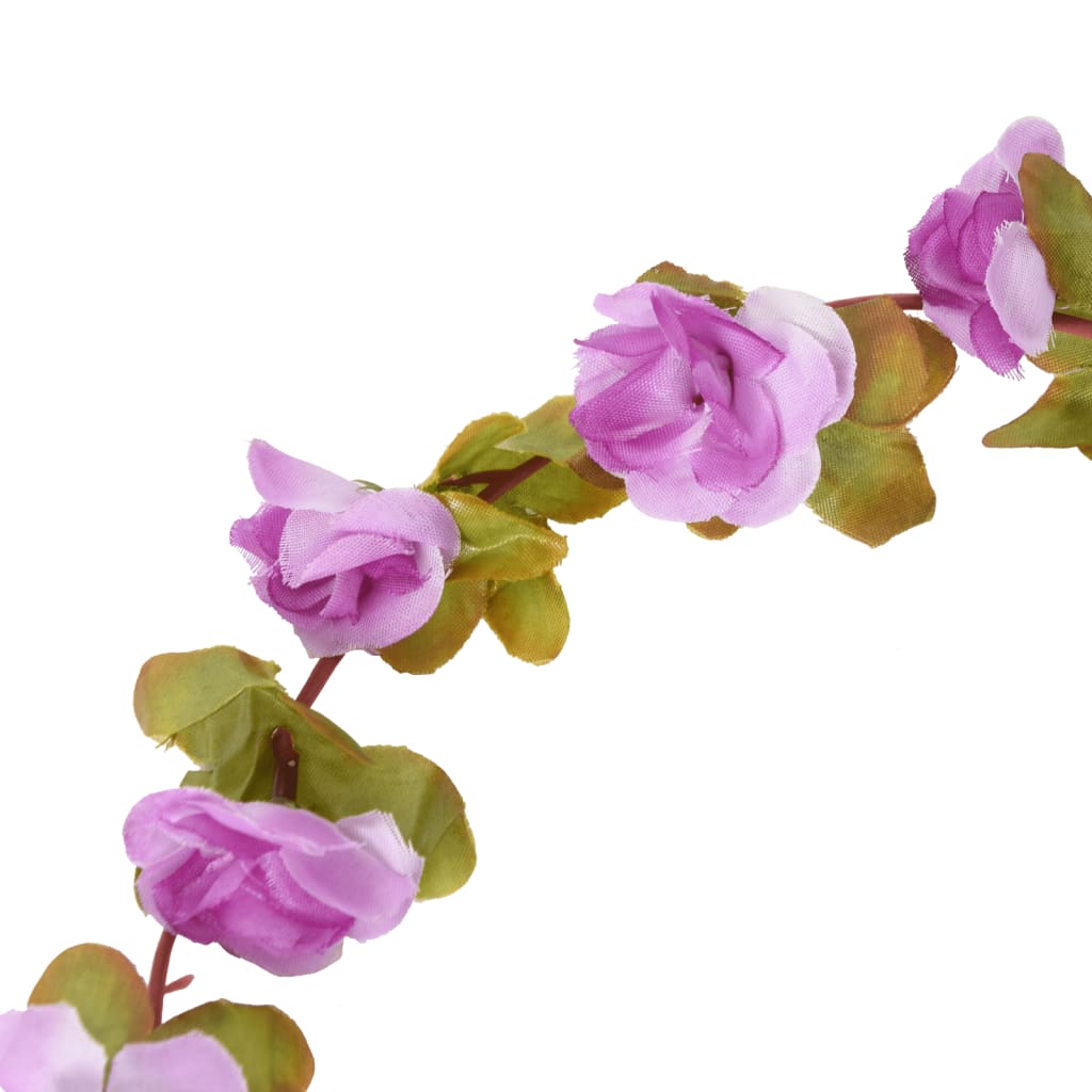 vidaXL Гирлянди от изкуствени цветя 6 бр светлолилави 250 см