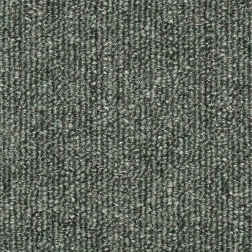 vidaXL Постелки за стъпала, 15 бр, тъмнозелени, 56x17x3 см