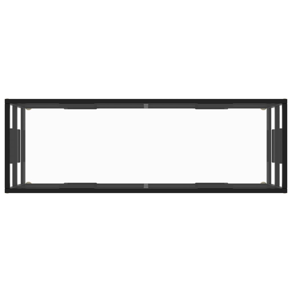 vidaXL ТВ шкаф, черен, закалено стъкло, 120x40x40 см