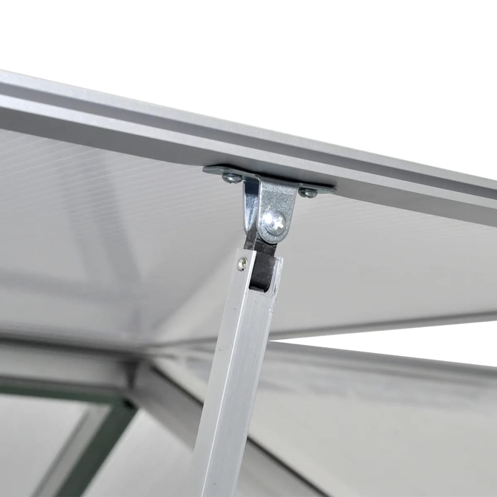 vidaXL Подсилена алуминиева оранжерия с опорна рамка 4,6 м²