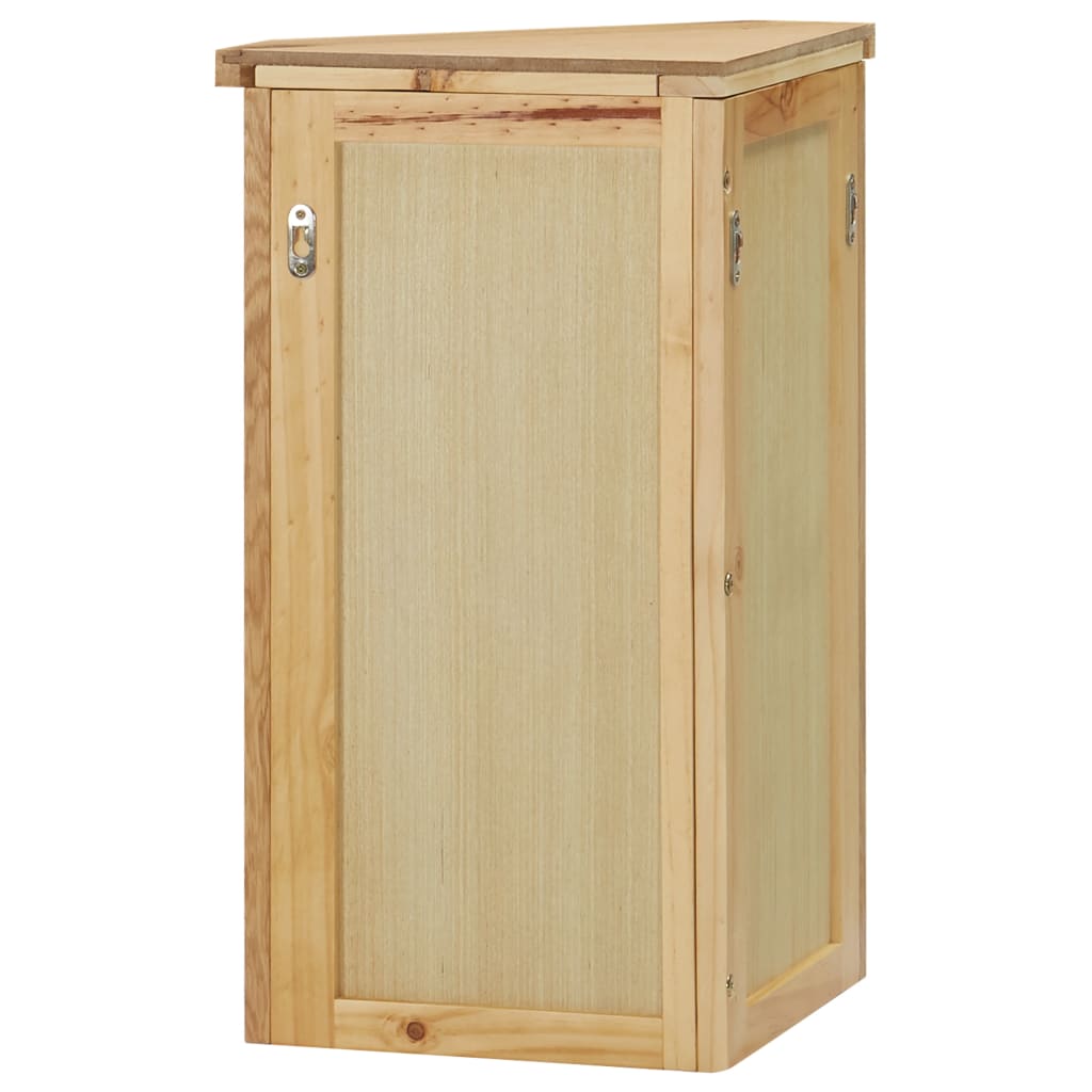 vidaXL Ъглово шкафче за стенен монтаж, 45x28x60 см, дъбов масив