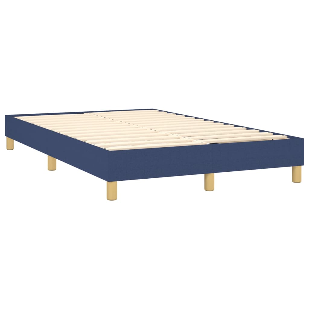 vidaXL Боксспринг рамка за легло синя 120x200 см плат