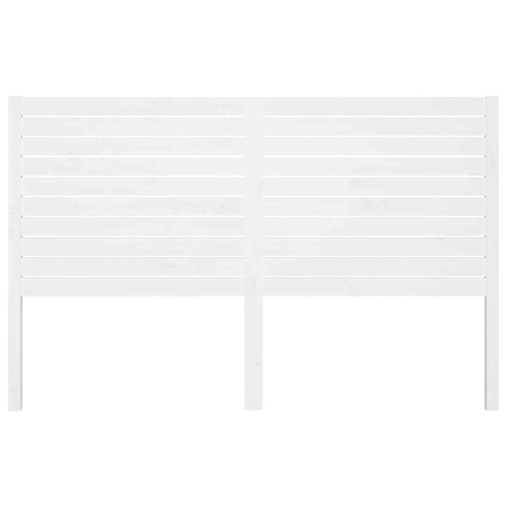 vidaXL Горна табла за легло, бяла, 206x4x100 см, бор масив