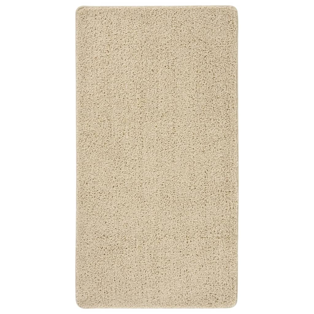 vidaXL Шаги килим, кремав, 80x150 см, противоплъзгащ