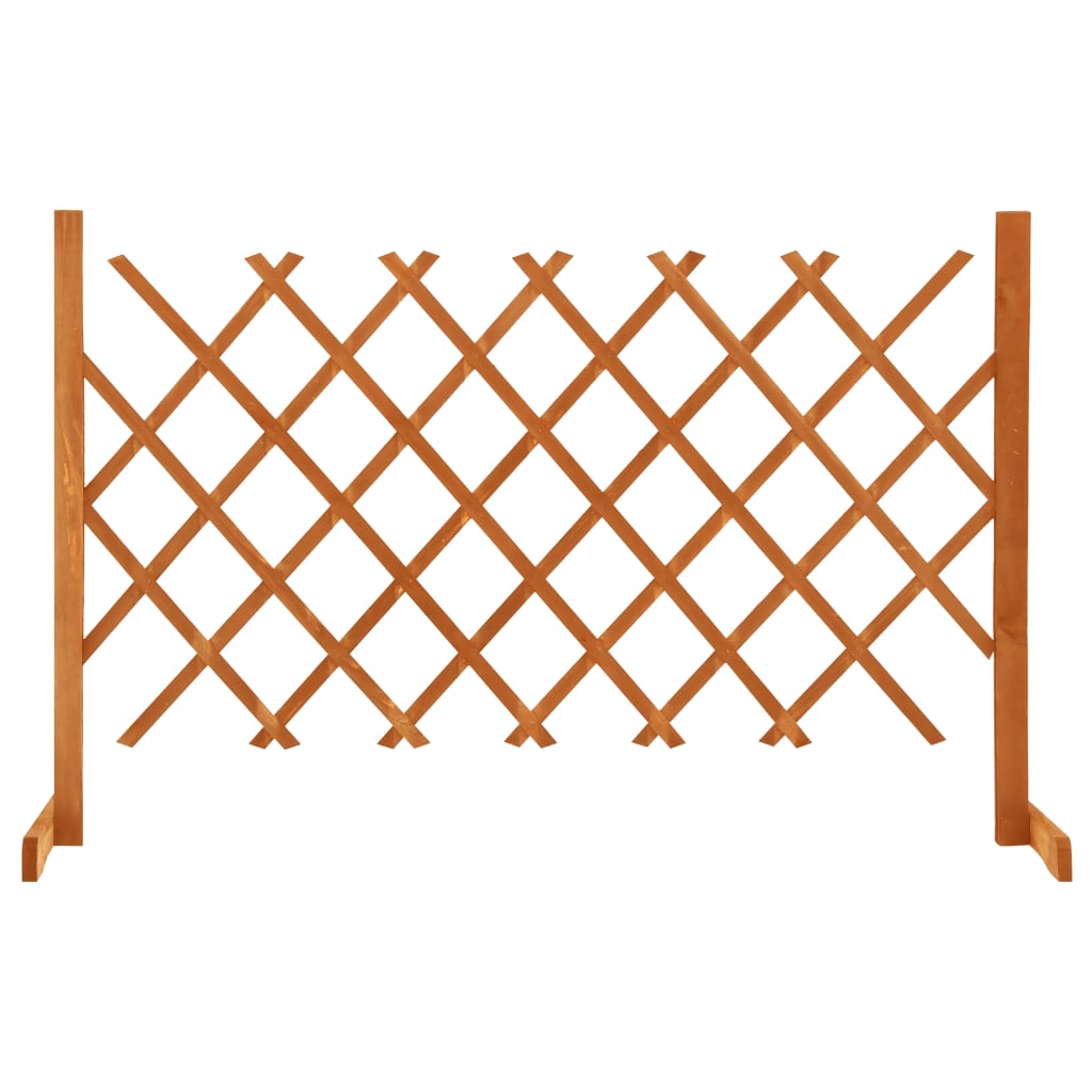 vidaXL Градинска оградна решетка, оранжева, 120x90 см, чам масив