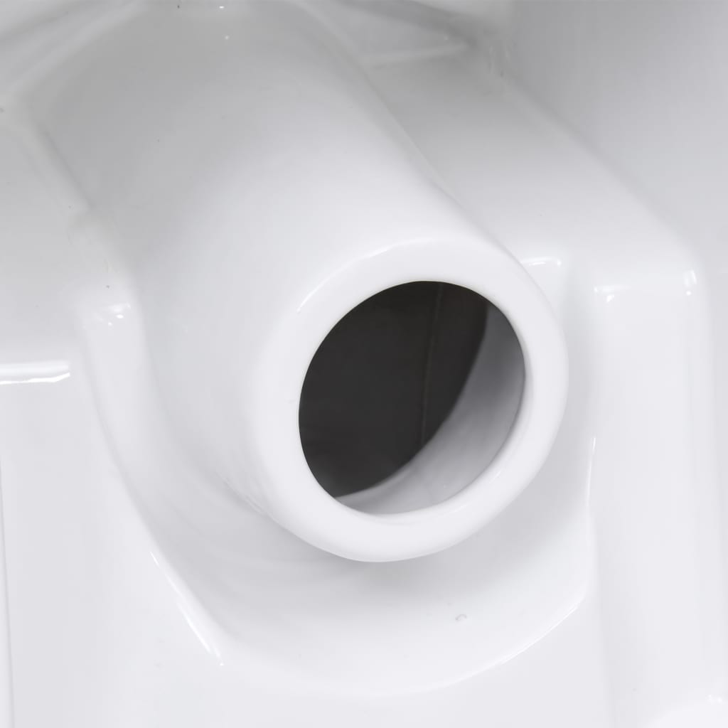 vidaXL Керамична тоалетна задно оттичане бяла