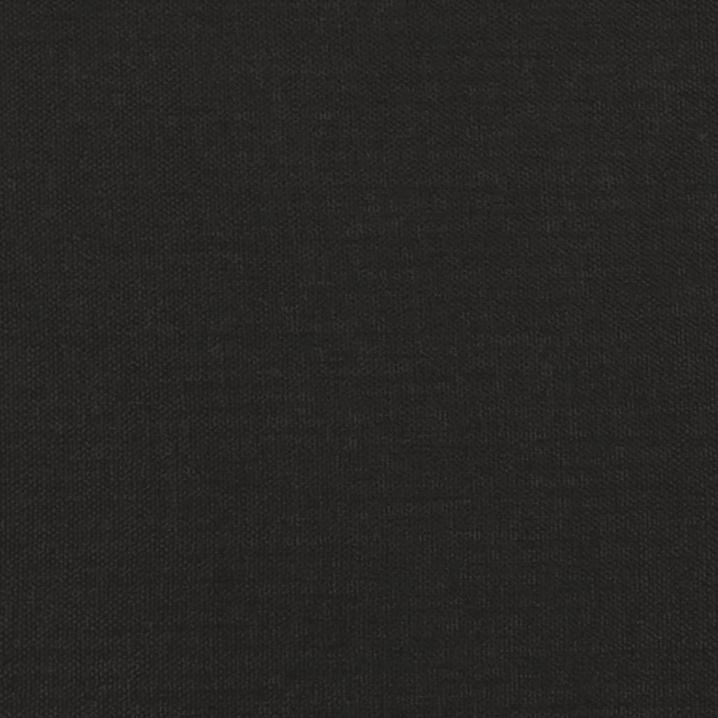 vidaXL Табуретка, черна, 45x29,5x35 см, текстил и изкуствена кожа