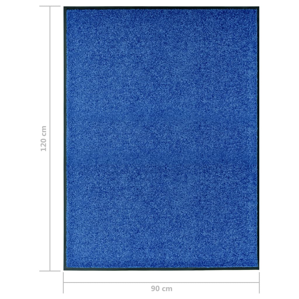 vidaXL Перима изтривалка, синя, 90x120 см