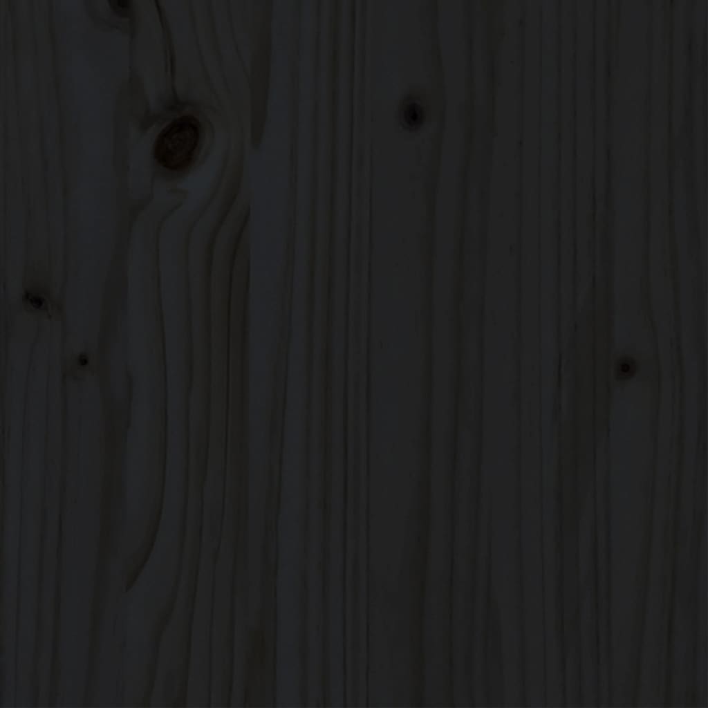 vidaXL Рамка за легло, черна, дърво масив, 120х200 см