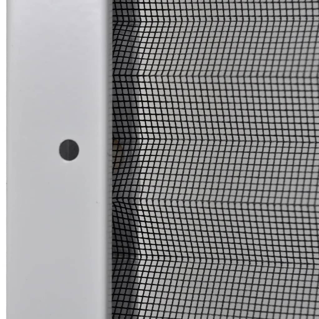 vidaXL Алуминиев плисе комарник за прозорци със сенник, 60x80 см