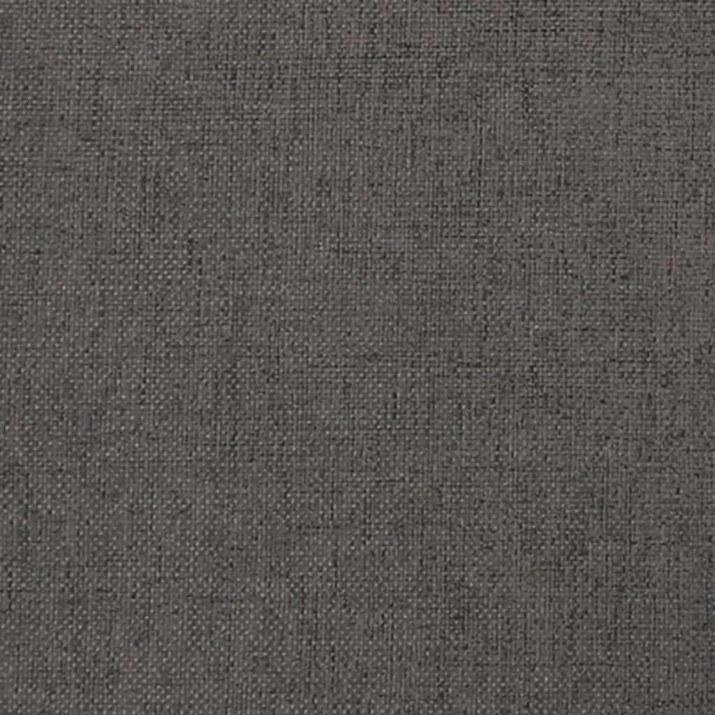 vidaXL Табуретка, тъмносива, 45x29,5x35 см, текстил и изкуствена кожа