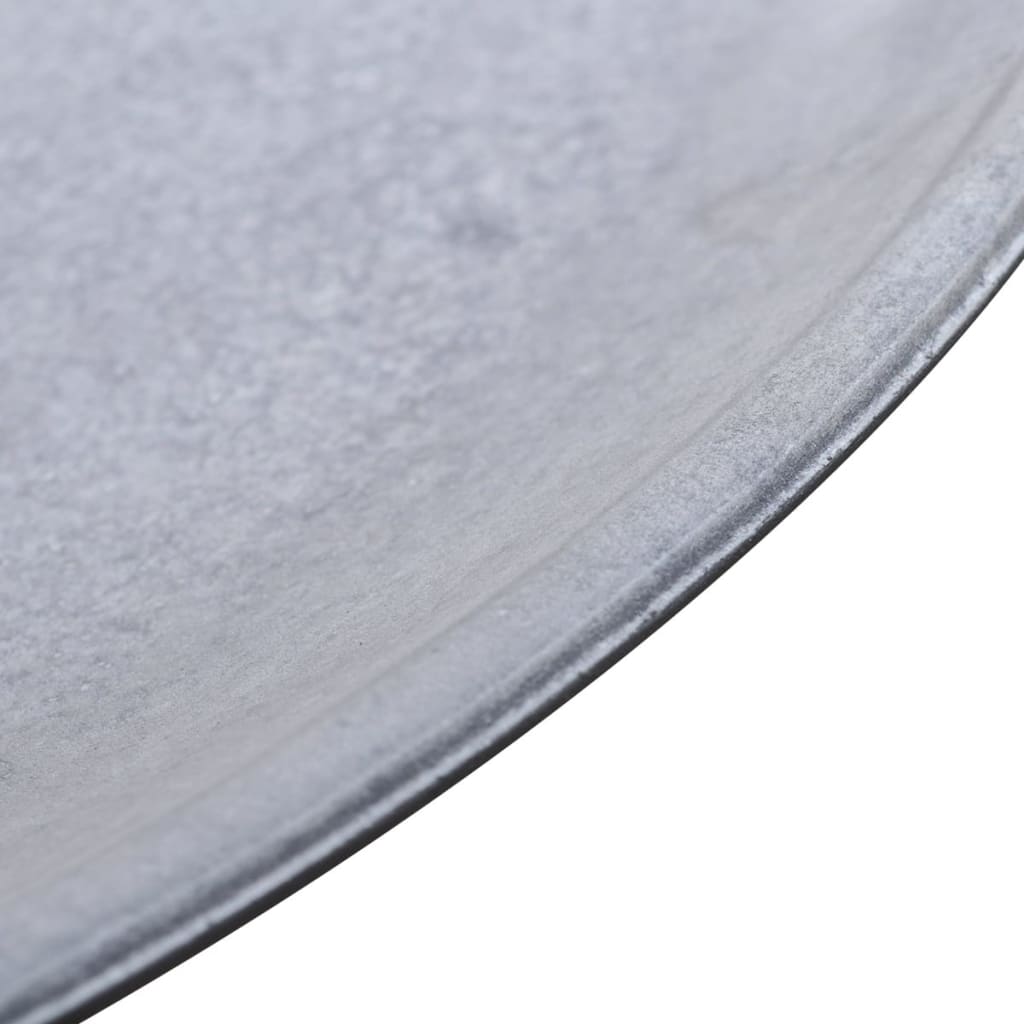 vidaXL Странична маса, кръгла, бетонно сив цвят