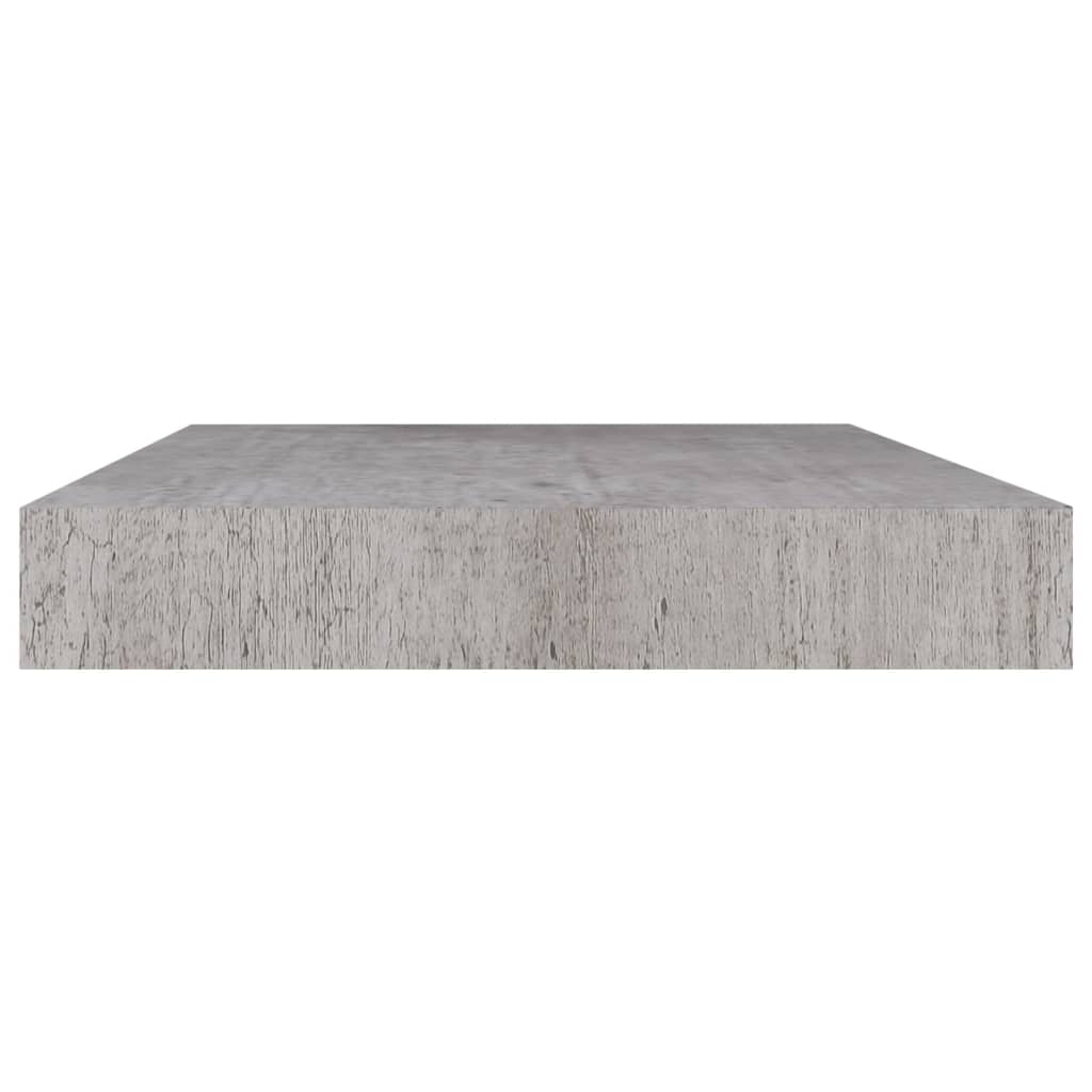 vidaXL Окачени стенни рафтове, 2 бр, бетонно сиви, 40x23x3,8 см, МДФ