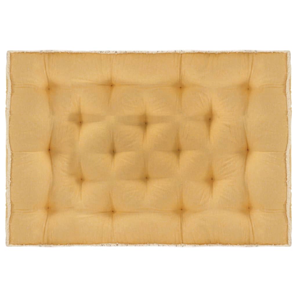 vidaXL Възглавница за палетен диван, жълта, 120x80x10 см