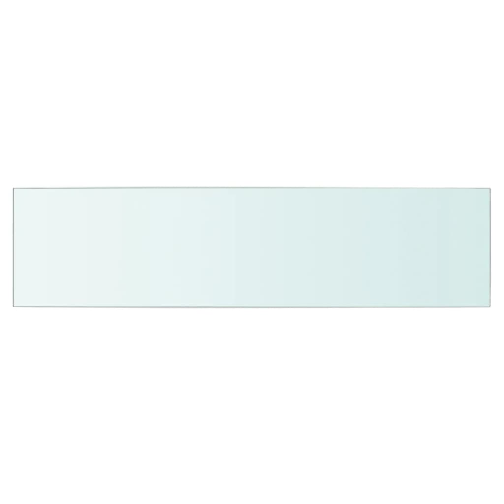 vidaXL Плоча за рафт, прозрачно стъкло, 60 x 15 см