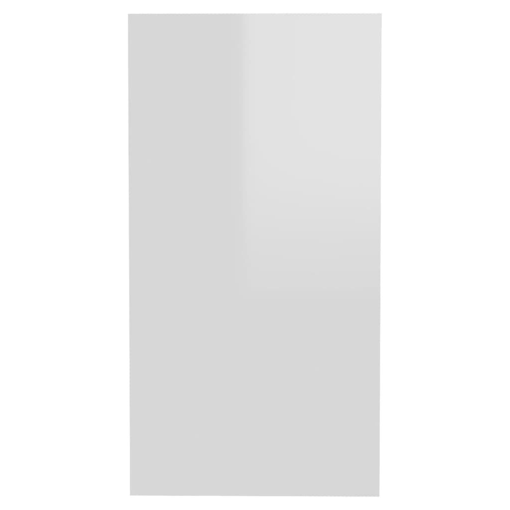 vidaXL Странична маса, бял гланц, 50x26x50 см, ПДЧ