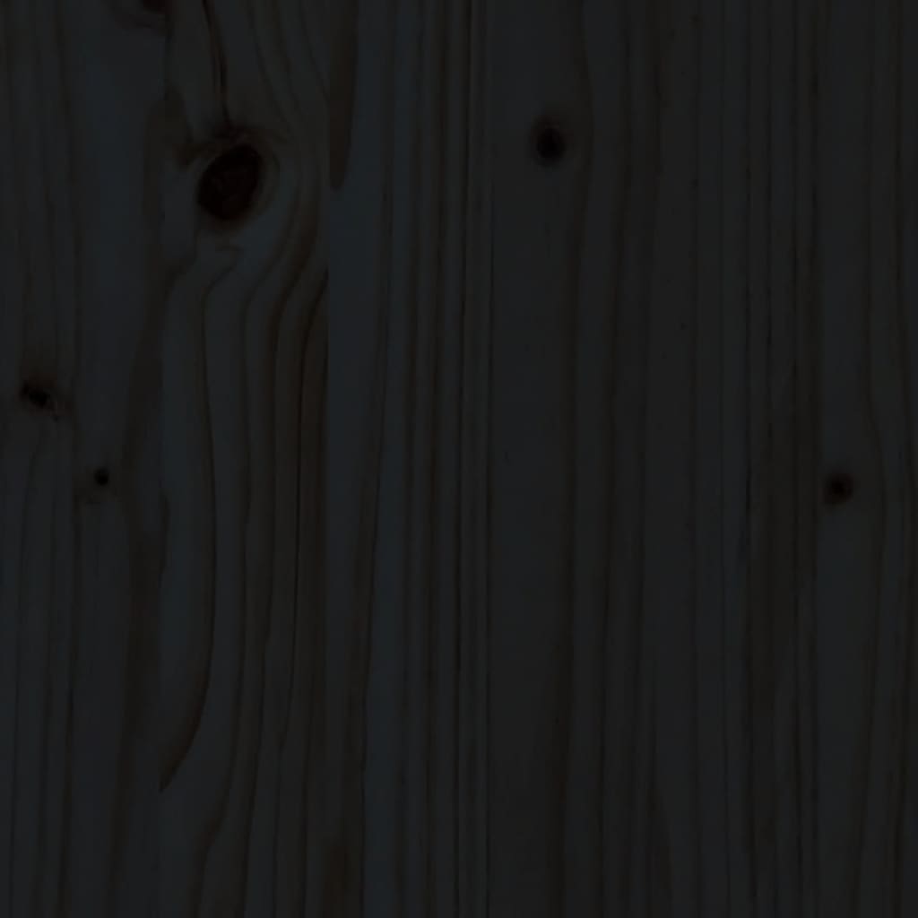 vidaXL Градинска пейка, черна, 110x38x45 см, борово дърво масив