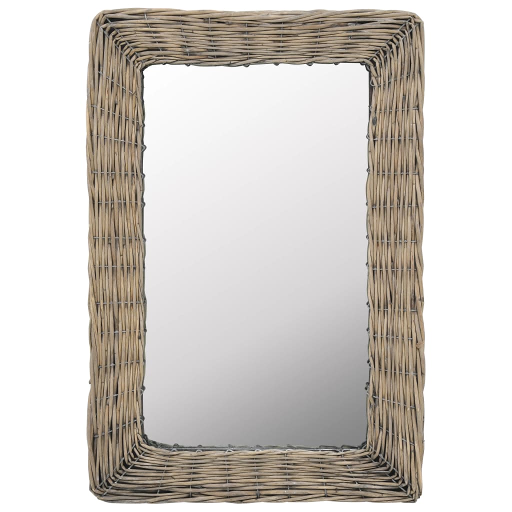 vidaXL Огледало, ракита, кафяво, 40x60 см