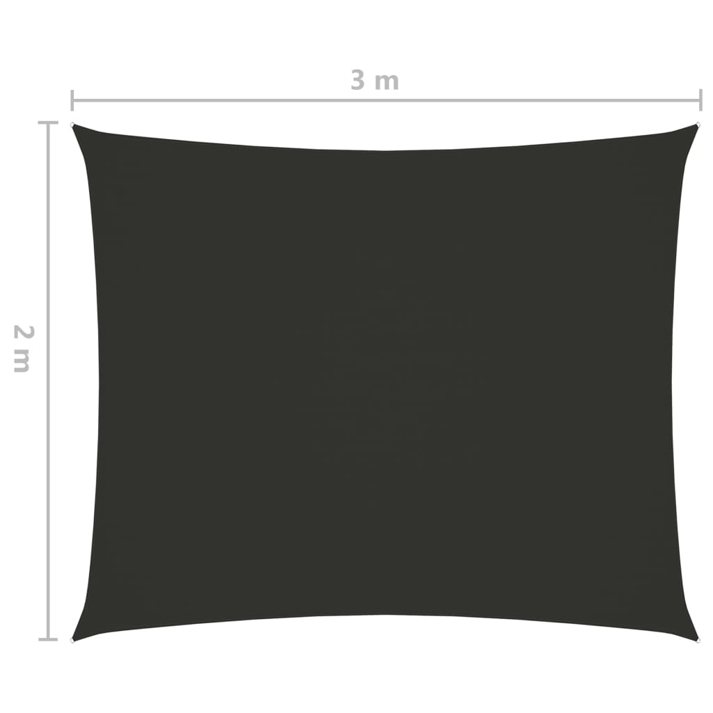 vidaXL Платно-сенник, Оксфорд плат, правоъгълно, 2x3 м, антрацит