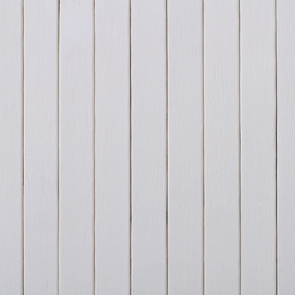 vidaXL Параван за стая, бамбук, бял, 250x165 см