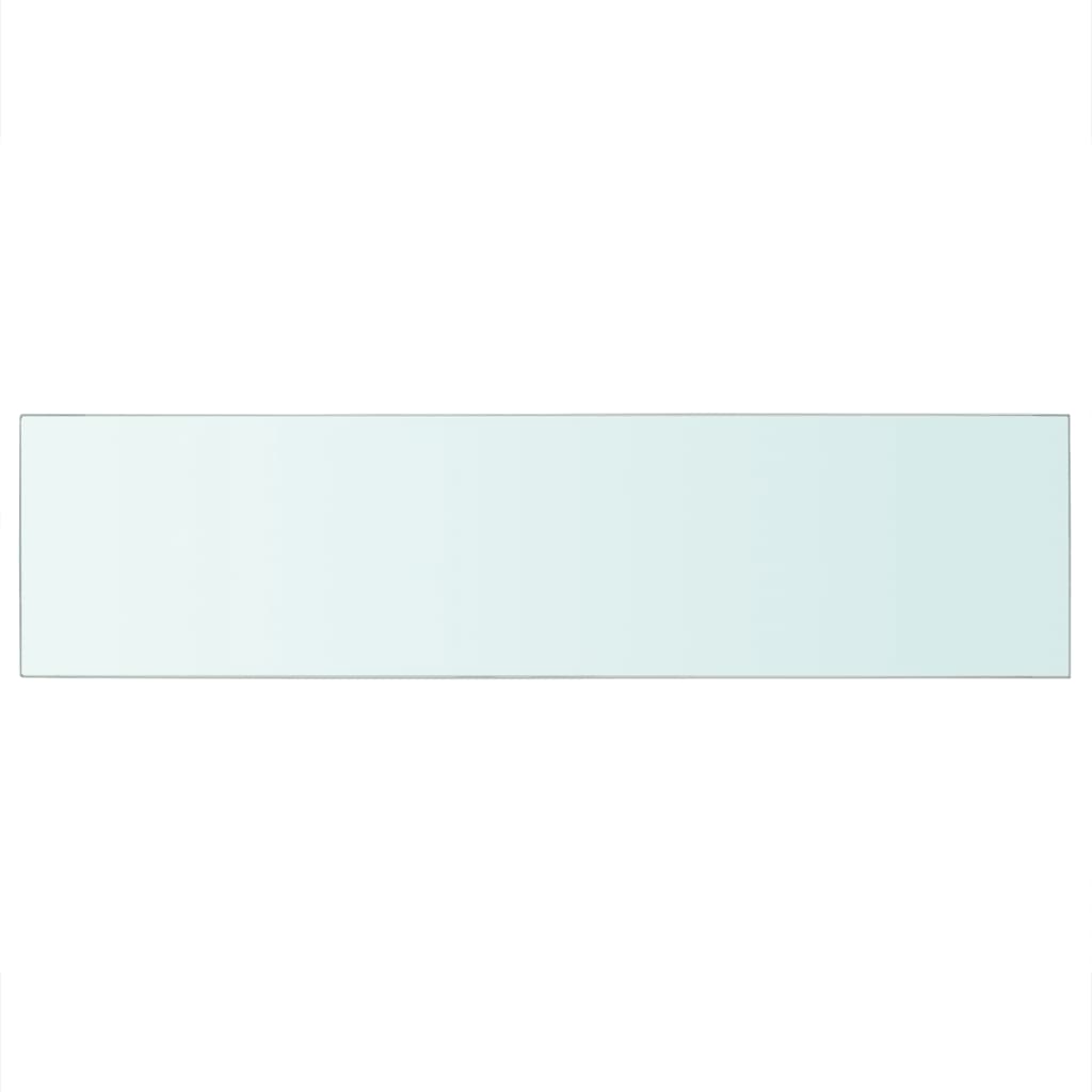 vidaXL Рафтове, 2 бр, панели прозрачно стъкло, 100x25 см